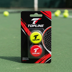 ตัวกันสั่นสะเทือนสำหรับไม้เทนนิส Topline แพ็คคู่ สีเหลืองแดง บรรจุภัณฑ์พลาสติกใส อุปกรณ์เสริมสำหรับไม้เทนนิส - Product Image 1