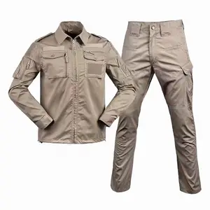 Customized summer thin twill polyester cotton long sleeved pants outdoor work camouflage clothing