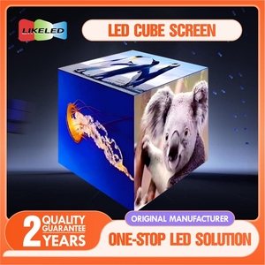 Creative <span class=keywords><strong>Cube</strong></span> HD LED hiển thị hiệu suất cao quảng cáo thương mại HD tất cả các màu tùy chỉnh màn hình chống màn hình vuông - Product Image 4