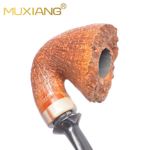 MUXIANG Briarwood Smoking Pipe Solid Wood 3mm Filter Freestyle Men's Tobacco Pipe - Product Image 3