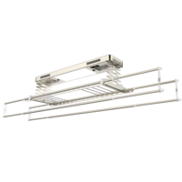 Séchoir Électrique Intelligent Mural pour Plafond, 10 Barres de Séchage, Technologie de Détection, Télécommande, Éclairage LED pour Salle de Bain et Balcon