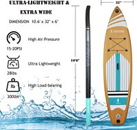 Planches de sup gonflables planches de paddle stand up paddle board jeu d'eau surf Isup accessoires standard