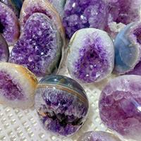 Top qualité naturel brésil roche améthyste géodes Quartz cristal grappe de raisin pour la décoration de la maison Offre Spéciale cadeaux
