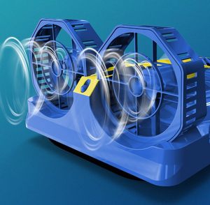 Dwi Dowellin Bateaux télécommandés Aéroglisseur 2.4GHz Bateaux amphibies RC Double moteurs pour piscines Lacs et terres lisses - Product Image 6