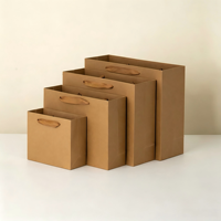 Sac fourre-tout épais en carton kraft écologique réutilisable, sac cadeau vierge, sac de courses, emballage de souvenirs couleur unie