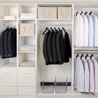 Cintre en bois noir de qualité supérieure, robuste, pour vêtements (haut et bas)