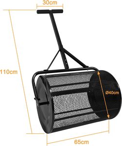 <span class=keywords><strong>Épandeur</strong></span> à rouleaux en métal à poignée réglable Compost et <span class=keywords><strong>épandeur</strong></span> d'engrais léger et durable pour supplément de terre végétale de <span class=keywords><strong>pelouse</strong></span> et de jardin - Product Image 2