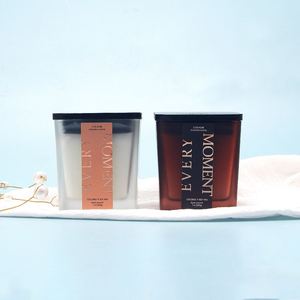 Bougie parfumée Every Moment, cire de soja à la noix de coco, faite à la main, dans un bocal en verre, décoration minimaliste pour la maison, aromathérapie fraîche - Product Image 2