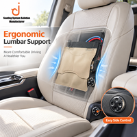 Système de soutien lombaire pneumatique universel pour siège de voiture, 2 airbags, kit de soutien dorsal pneumatique avec interrupteur 4 directions