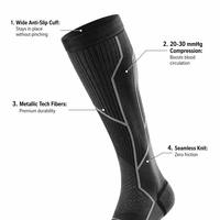 Calcetines de Compresión hasta la Rodilla, Tejidos y Transpirables, con Detalle en el Puño, para Correr y Actividades Atléticas, Calcetines Deportivos para Hombre, Personalizados OEM