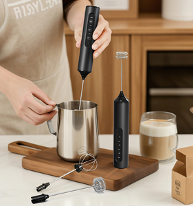 <span class=keywords><strong>Mousseur</strong></span> à <span class=keywords><strong>lait</strong></span> électrique et mini-mixeur portatif tout-en-un rechargeable par USB à 3 vitesses pour le café, la pâtisserie et les boissons - Product Image 5