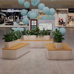 Custom Shopping mall Plaza furniture Tree Pit <b>Bench</b> Outdoor Plaza Relax Seaters School Campus public seating Waiting Chairs - Product Image 3