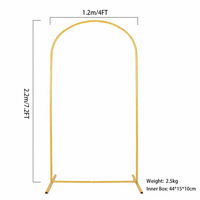 Arche en métal incurvée avec revêtement en tissu, décoration de fond pour mariage et célébrations, pour intérieur et extérieur, livraison rapide