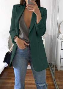 Mode Revers Slank Vest Temperament Pak Jas Vrouw Jas Winterjas Hin Blazer Office Lady Revers Lange Mouw Jaspak - Product Image 5