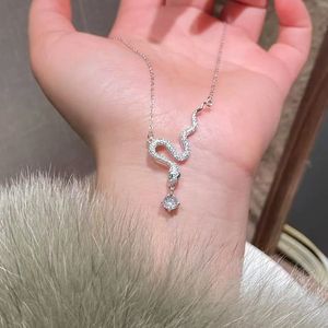 YW 고급 펜던트 쇄골 체인 합금 소재 목걸이 지르콘 목걸이 뱀 모양 목걸이 - Product Image 2