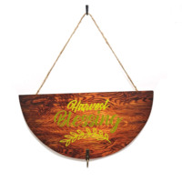 Ornements muraux suspendus en MDF décoratifs avec logo imprimé UV, artisanat en bois fait main, boîtes en MDF, enseignes murales, décoration intérieure, fleurs réutilisables