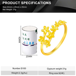 Khuôn đúc nhẫn bằng thạch cao, dụng cụ làm nhẫn, nhẫn trơn chắc chắn, tự làm bằng vàng bạc, đồ thủ công bằng kim loại, sản xuất tại Trung Quốc - Product Image 2