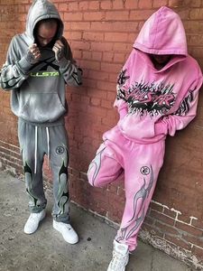 Sudadera con Capucha de Alta Gama Estilo Americano Vintage, Lavada y Desgastada, Unisex, 100% Algodón, Forro de Felpa, para Otoño - Product Image 3