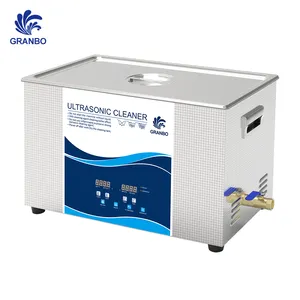 GRANBO panel kontrol Digital baja antikarat, pembersih ultrasonik kuat 30l fungsi pemanasan tangki SUS304