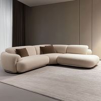 Luxuriöses Modernes 3-7-Sitzer Eck-Modulares Sofa-Set Quadratisches Samt-Wohnzimmersofa für Schule, Werkstatt, Keller OEHOME