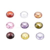 Zircone de Wuzhou taillée à la machine, taille rose orange, dos plat, qualité 5A, traitée thermiquement, pour bijoux