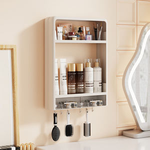 Organisateur mural étagères de salle de bain auto-adhésives pour mur salle de bain organisateur support de rangement sans perçage accrocher mur - Product Image 1