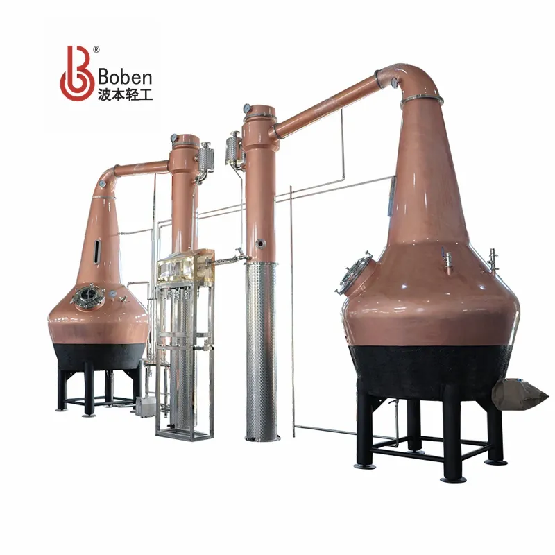 Boben 2024 Schlussverkauf Kupfer Destiller Whiskey Destillationszubehör 4000L Whisky-Kessel Destiller kontinuierlich Alkohol Destiller