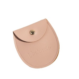 Bolsa con solapa y botón a presión de PU con base redonda, 8x8.5cm, con logo en relieve, estuche de almacenamiento para joyería, para pendientes o adornos. - Product Image 5