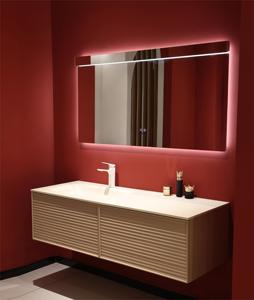 Hiện đại sang trọng Ý phong cách 48 inch gỗ rắn phòng tắm thông minh gương Wall-Mount treo đồ nội thất Set cho ăn uống khách sạn <span class=keywords><strong>vantiy</strong></span> - Product Image 1