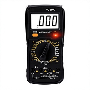 Multimètre numérique Vc890d, 3 chiffres, 1000V DC, 750V AC, 20A, arrêt automatique, corps en plastique, pour tests électriques - Product Image 1