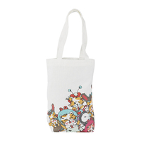 Tas Belanja Bahan Kanvas Custom, Reusable, Portable, dengan Pegangan Bahu, untuk Promosi
