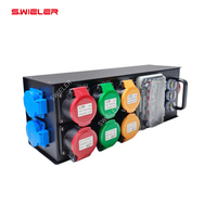 Boîtier de distribution d'alimentation extérieur en métal 20A pour éclairage de scène, avec 4 ou 8 prises Powercon, entrées/sorties NAC3MPA NAC3FCB