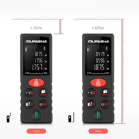 Télémètre laser industriel 40 m, portée 131 pi, calculs de surface, de volume et pythagoriciens, écran LCD rétroéclairé, mesure continue, IP54