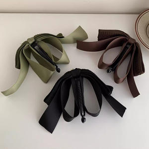 Pinza de Pelo Grande de Plástico con Lazo de Satén Elegante, Pinza Vertical para el Cabello de 13 cm, Uso Diario para Mujeres - Product Image 3