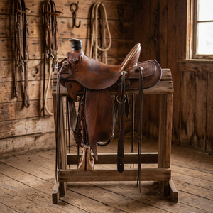 Artesanía, Silla de Montar Inglesa de Estilo Europeo, Cuero de Búfalo Puro, Madera, Diseño Personalizable, Alta Calidad, Vintage BS - Product Image 1