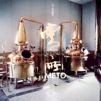 Distillateur de pot distillé de cuve de brassage en cuivre 300L et machine de distillation d'alcool à vendre-équipement de fermentation