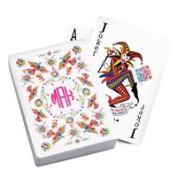 Cartes à jouer personnalisées en plastique PVC doré et étanche pour les jeux de poker en famille impression par sublimation avant et arrière avec logo