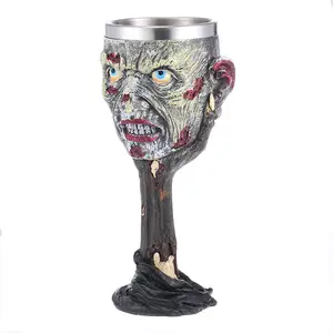 Der Ghost Festival Becher kreative Craft Resin Wein Cocktail Cup Vakuum Edelstahl Halloween Wein Cup