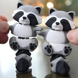 Porte-clés magnétique personnalisé en forme de panda rouge imprimé en 3D, petit animal imprimé en 3D pour sacs, clés et accessoires quotidiens - Product Image 1
