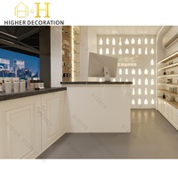 Vitrine de Comptoir Artistique pour Parfums, Meuble de Présentation en Pierre pour Parfums, Design d'Armoire à Parfums
