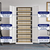 Armoire de classement de bureau en acier épaissi, ignifuge, antivol, design moderne, avec serrure pour archives comptables et financiers, usage domestique
