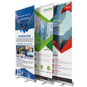 Support de bannière enroulable pour affichage intérieur, support enroulable portable rétractable, affichage publicitaire promotionnel - Product Image 1