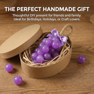 Silicone Grape Mold <b>Soap</b> Making Kit Easy Release Reusable Mold with Hemp Rope and Bow for DIY Craft - Product Image 4