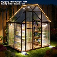 Serre de jardin 6x4 pieds pour l'extérieur, serre en polycarbonate, grande serre en aluminium pour jardin extérieur