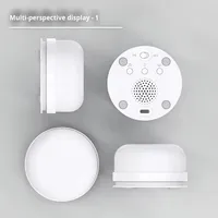Support de tasse à café rotatif en ABS avec enregistrement vocal personnalisé (30s), capteur de lumière, musique et lecteur MP3/WAV intégré – Blanc