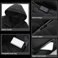 Ensemble Chauffant Hiver pour Couple, Vêtement Intelligent à Technologie Thermique, Veste en Coton Chauffante rechargeable par USB