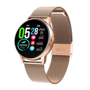 Dt88 pro relógio smartwatch 1.3 polegadas, dispositivos vestíveis, ecg ppg, pulseira de aço, para meninas e mulheres