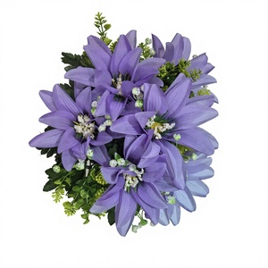 F0005/10 : Dahlia artificiel de haute qualité avec 10 têtes, fleurs artificielles de 20 pouces de hauteur <span class=keywords><strong>pour</strong></span> mariage, hôtel et décoration intérieure - Product Image 2