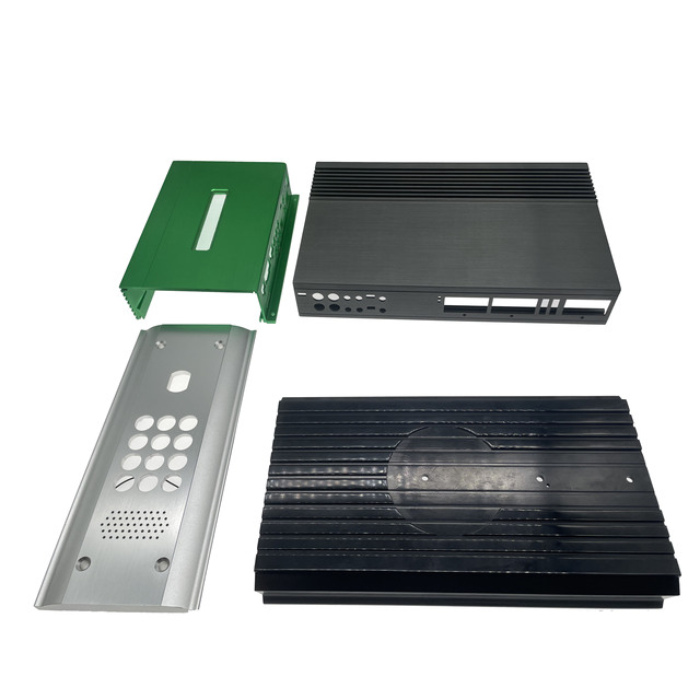 Custom Precision CNC Machined 6061 Aluminum Enclosure for Car Amplifier High Power Audio Housing Anodized Heatsink Case