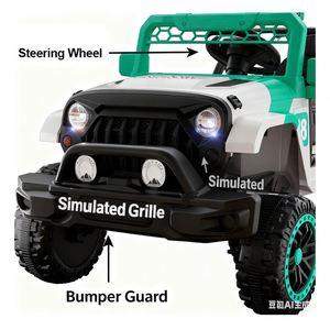 Voiture électrique pour enfants 2025, véhicule jouet à piles avec musique, lumières LED, télécommande, pour les aventures en plein air - Product Image 5